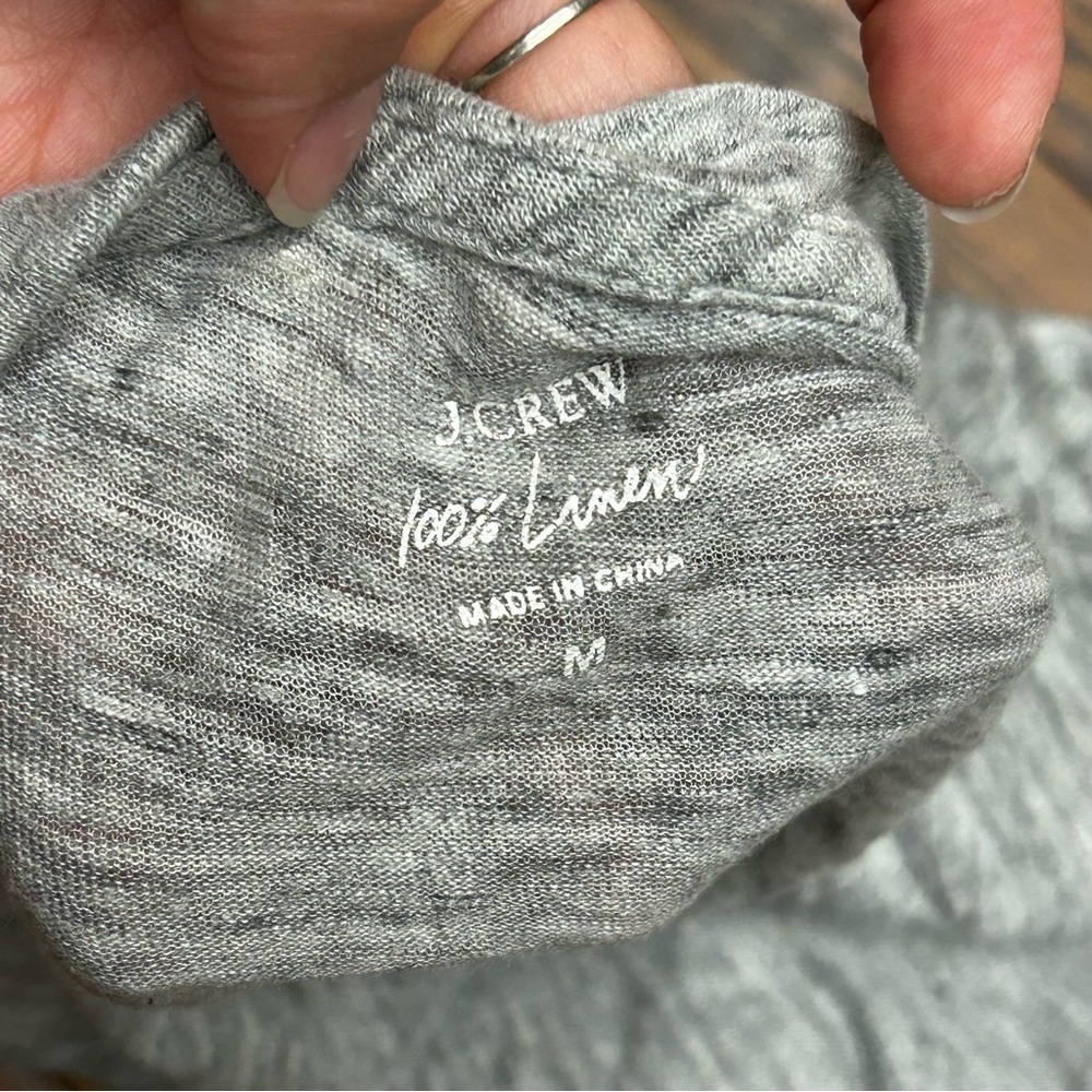 J crew linen short sleeve tee - Picture 3 of 5